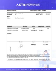 sixpex methenolone enanthate lab test