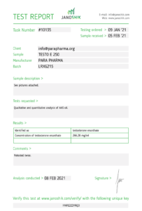 para pharma testosterone cypionate 